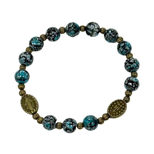 Marble Miraculous Medal Bracelet