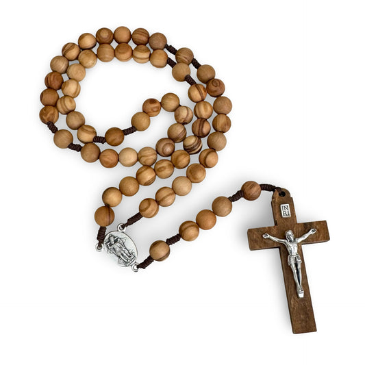 Wooden Rosary with St. Michael Stone