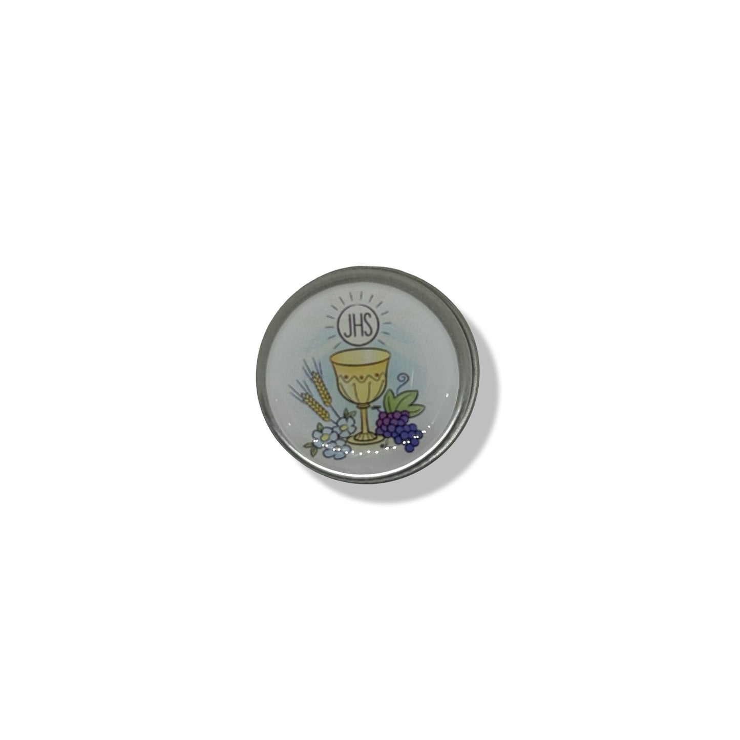 Eucharistic Lourdes Rosary in Glass Case