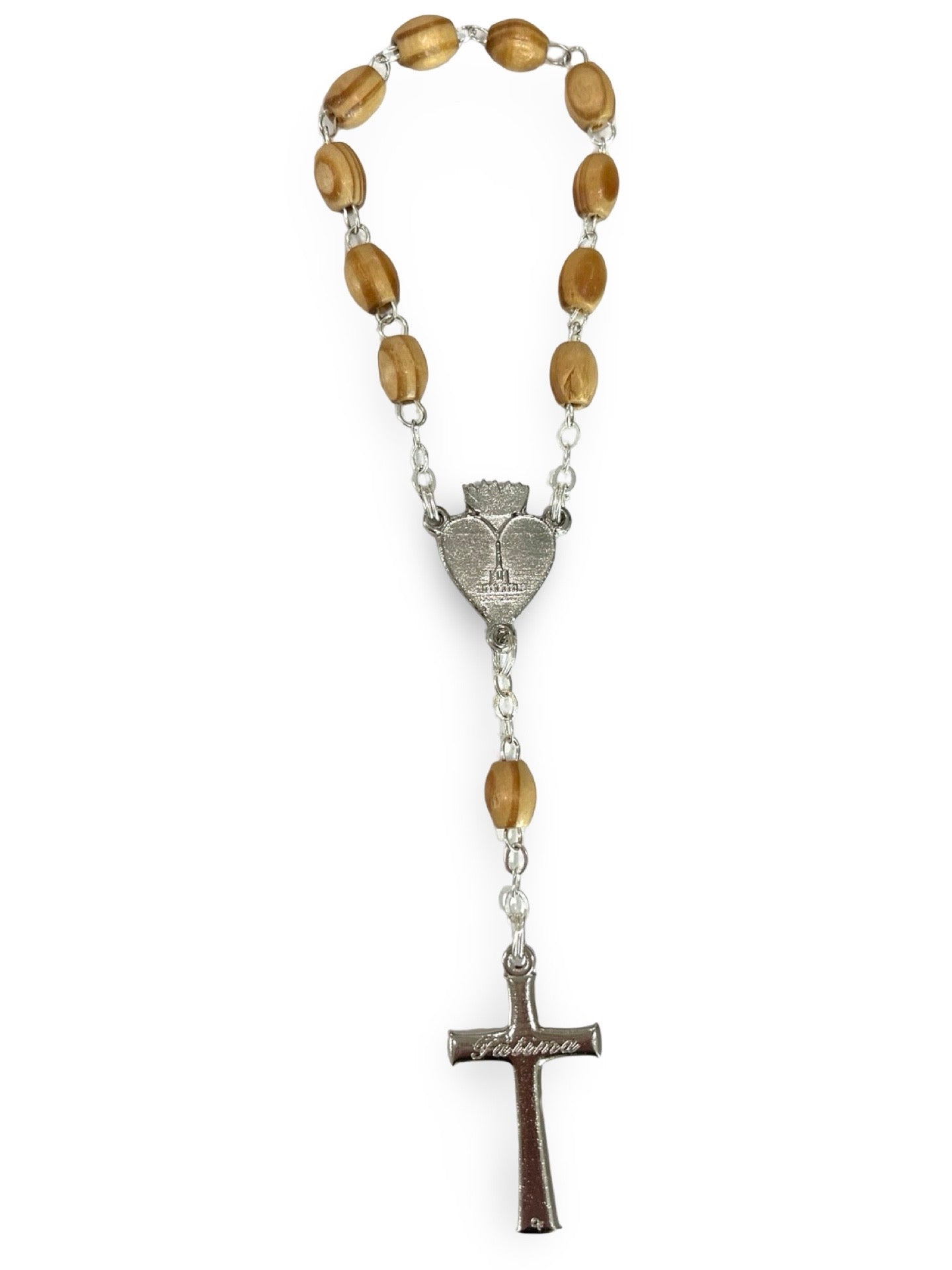 Wooden Fatima Decade with Holy Card