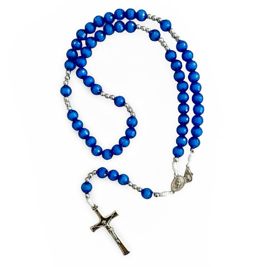 Faceted "Bead-in-Bead" Queen of Peace Rosary