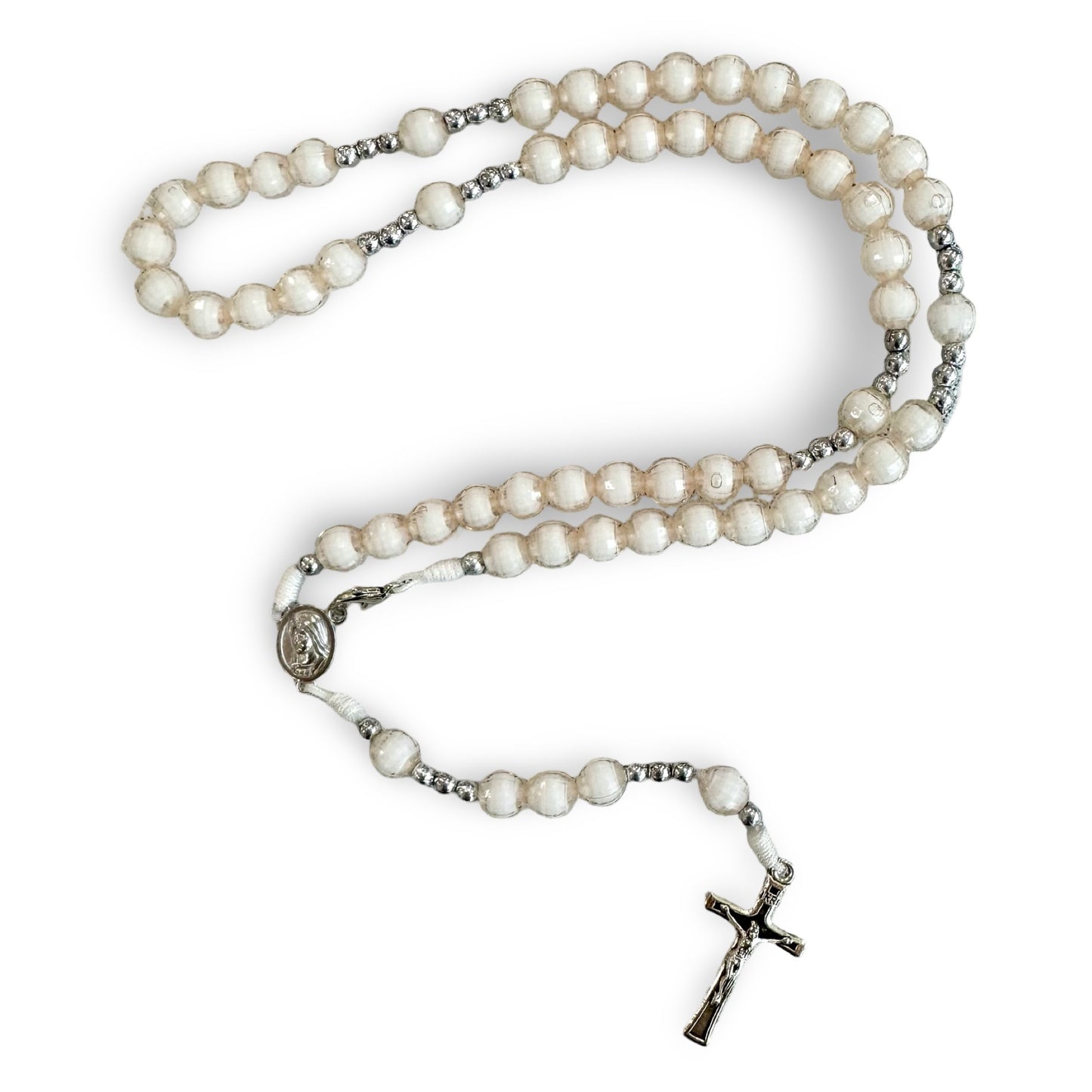 Faceted "Bead-in-Bead" Queen of Peace Rosary