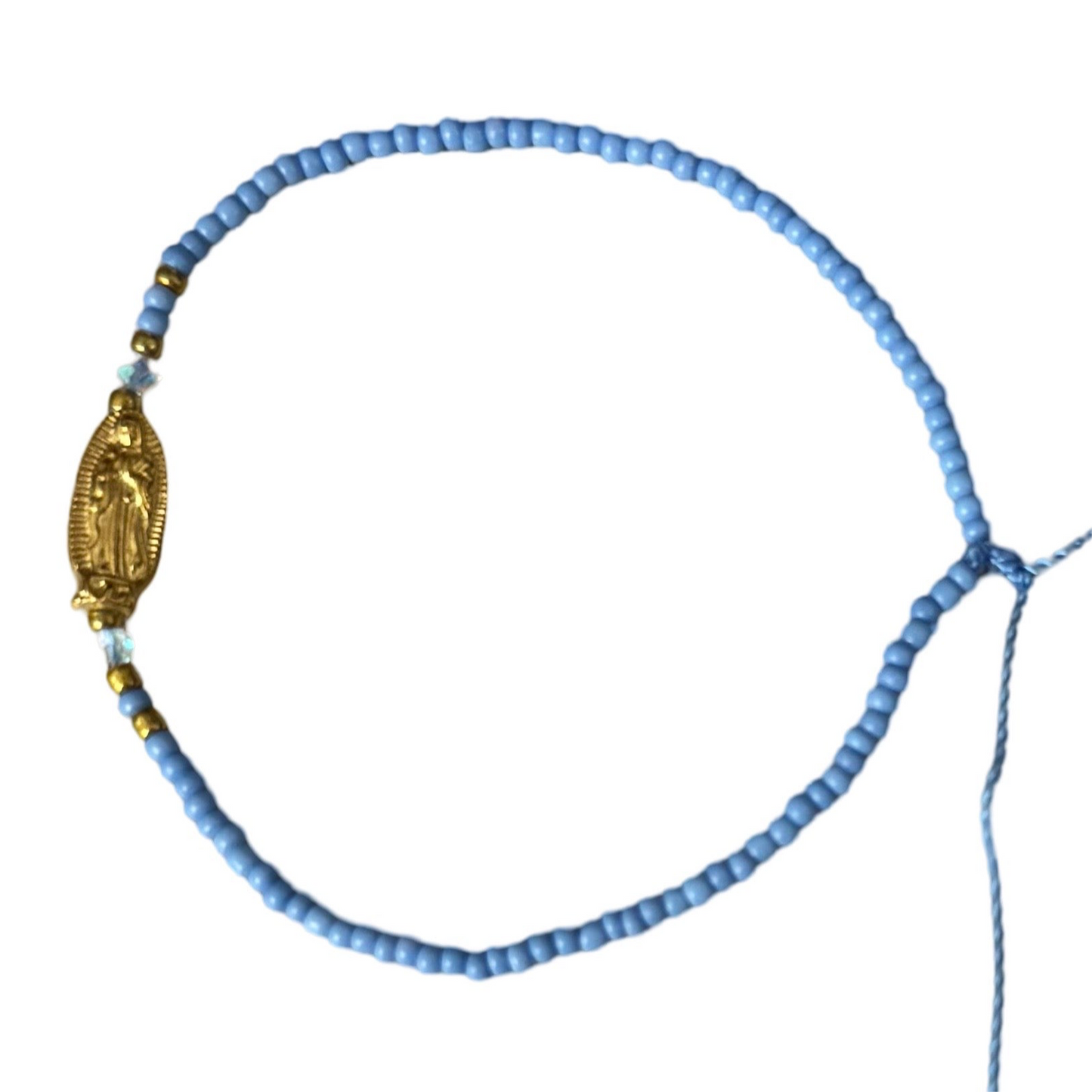 Mexican Bracelet of Assorted Colors with Our Lady of Guadalupe Medal