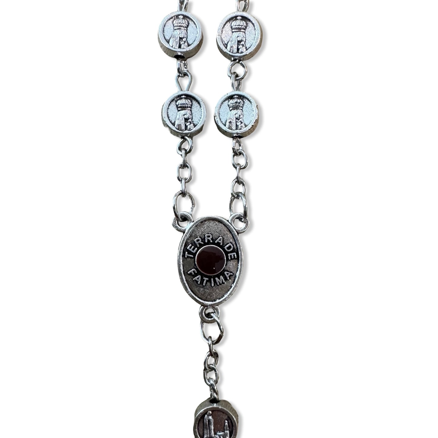Fatima Medal Decade Rosary with Soil
