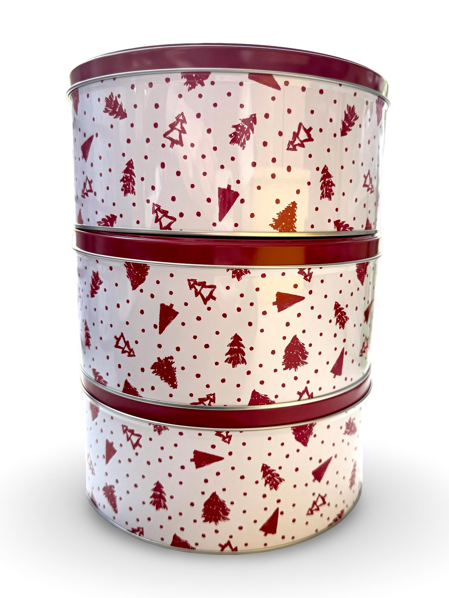 Christmas Breads - Red and White Christmas Tree Tin - SCTJM Nazareth Bakery