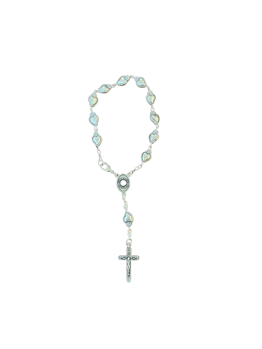 Fatima Decade Rosary with Heart Beads