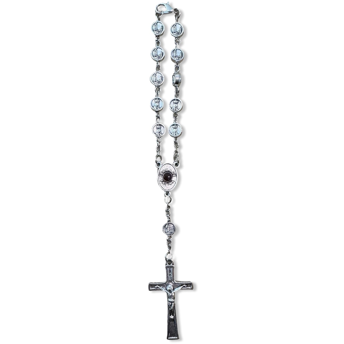 Fatima Medal Decade Rosary with Soil