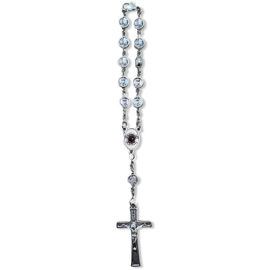 Fatima Medal Decade Rosary with Soil