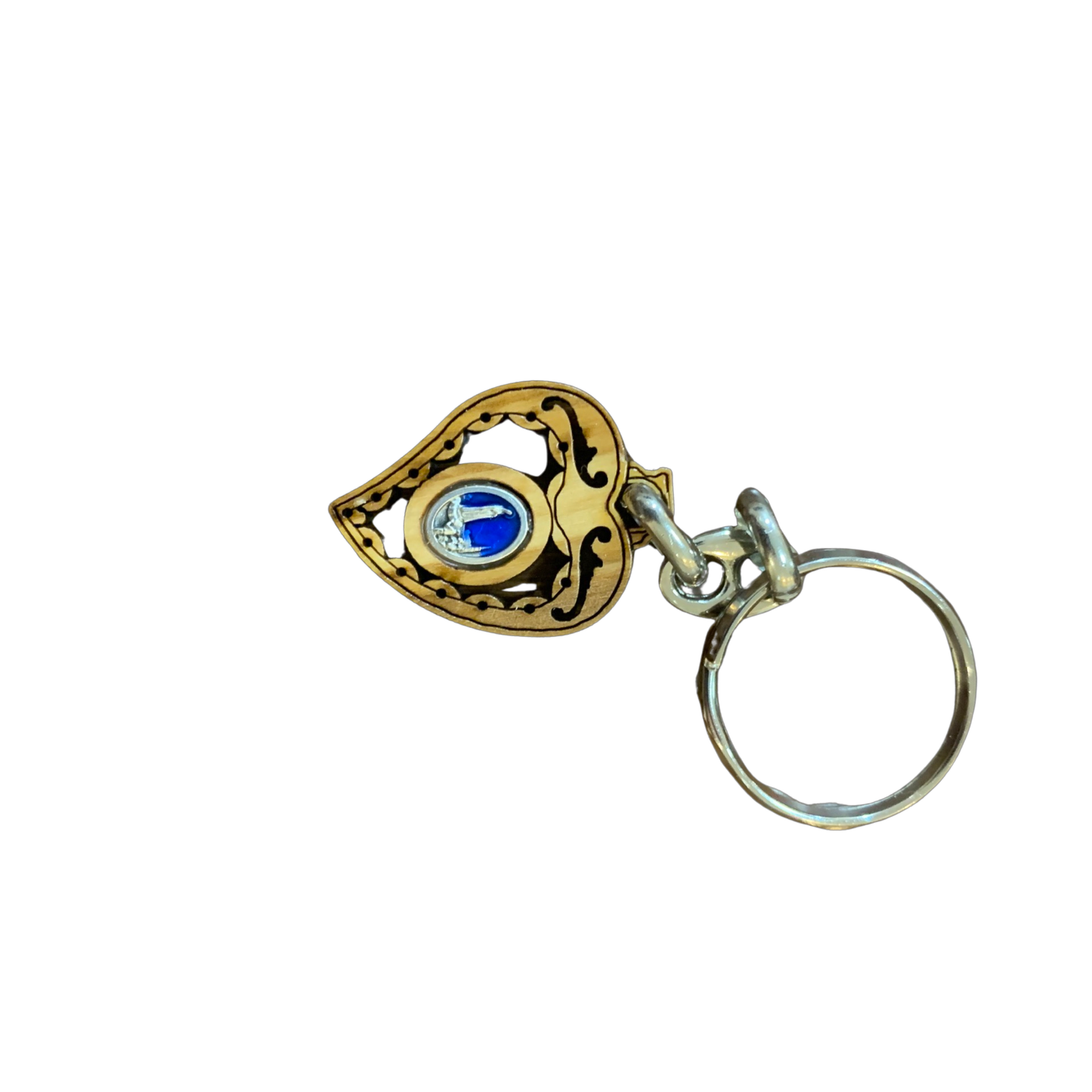 Fatima and Sacred Heart Keychain