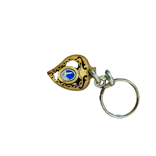 Fatima and Sacred Heart Keychain