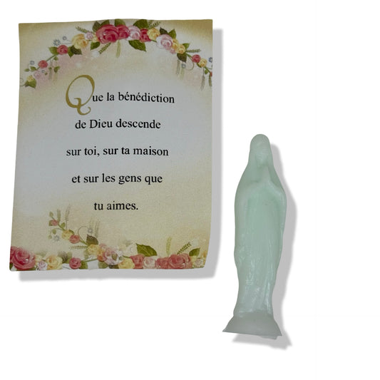 Glow in the Dark Lourdes Statue and Holy Card