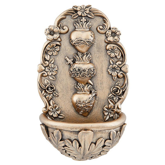 Gold Colored Three Hearts Water Font