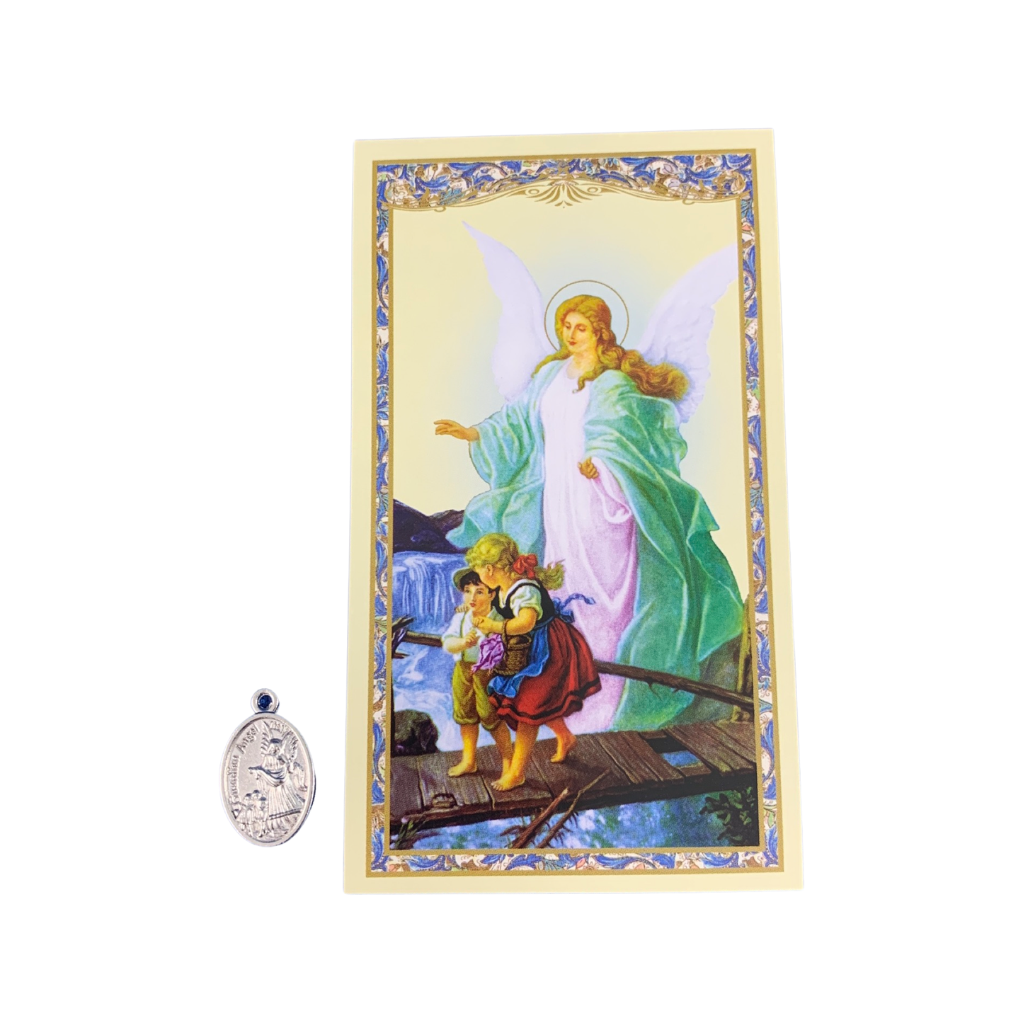 Guardian Angel Medal with Holy Card