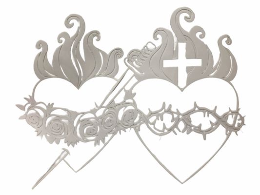 Hearts of Jesus and Mary Car Decal