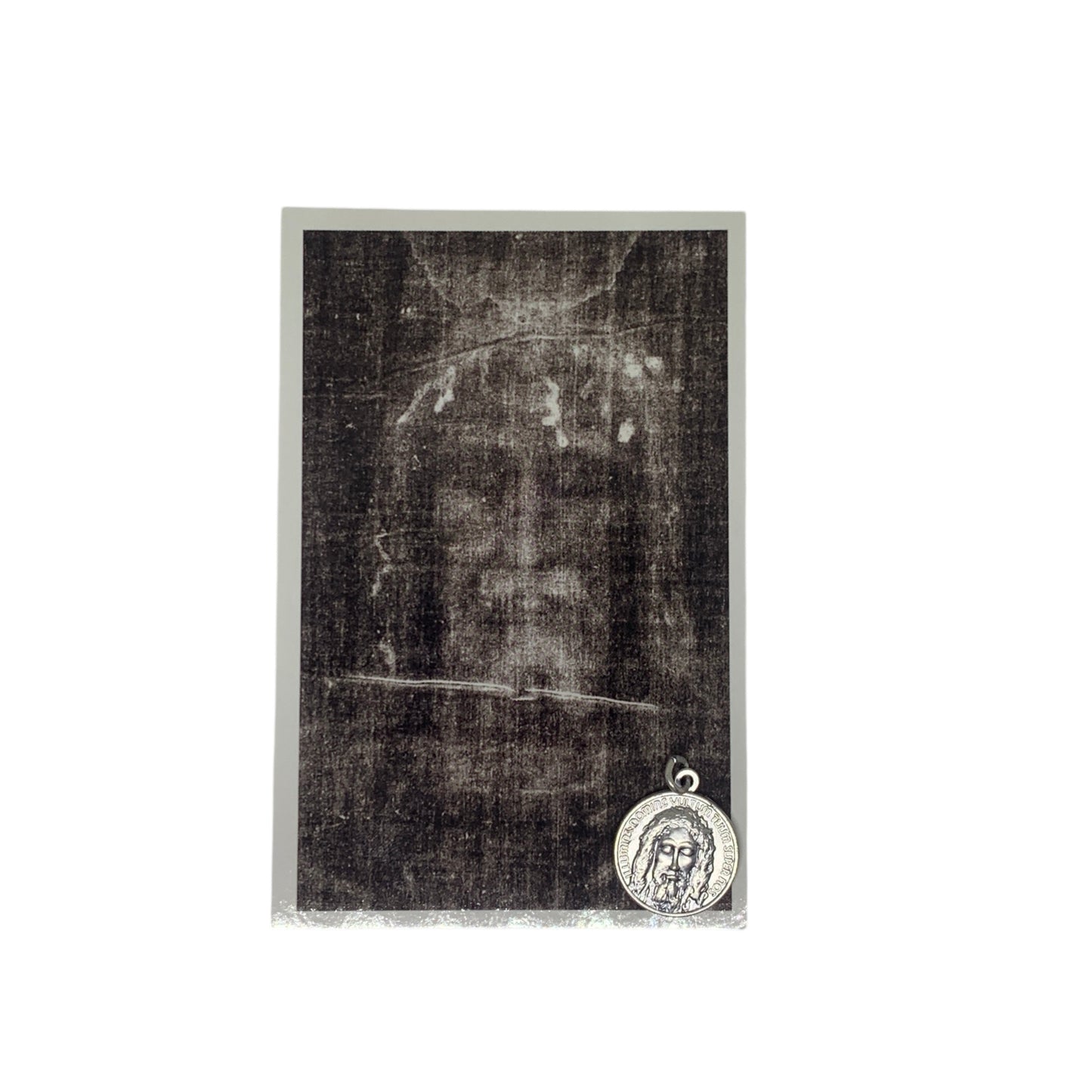 Holy Face of Jesus Medal with Relic of the Shroud of Turin