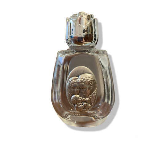 Holy Family Glass Holy Water Bottle