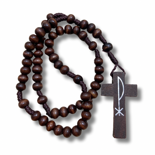 Light Brown Wood Rosary