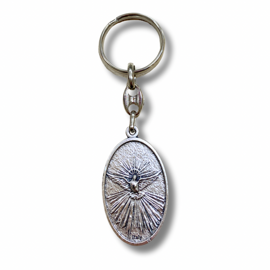 Holy Family and Holy Spirit Two-Sided Keychain