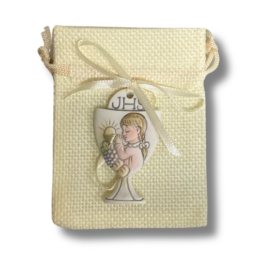 First Communion Ceramic Pendant