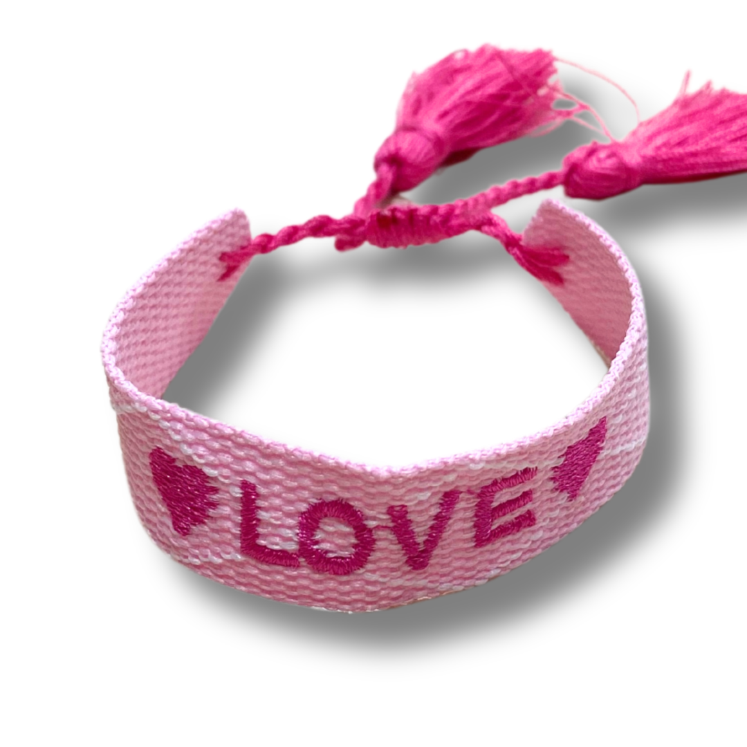 "Love" Woven Adjustable Bracelet