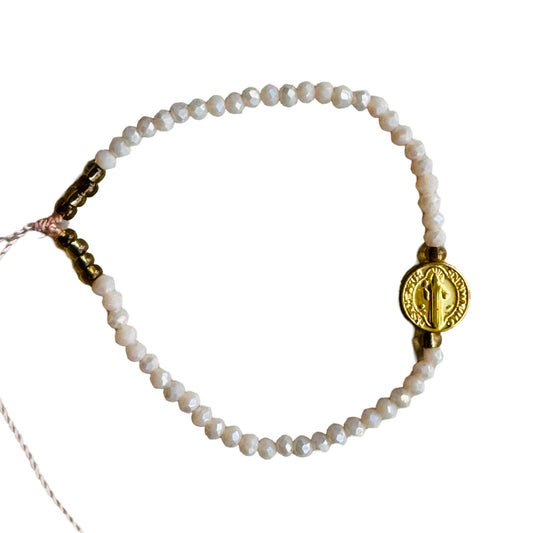 Mexican Bracelet of Assorted Colors with St. Benedict Medal