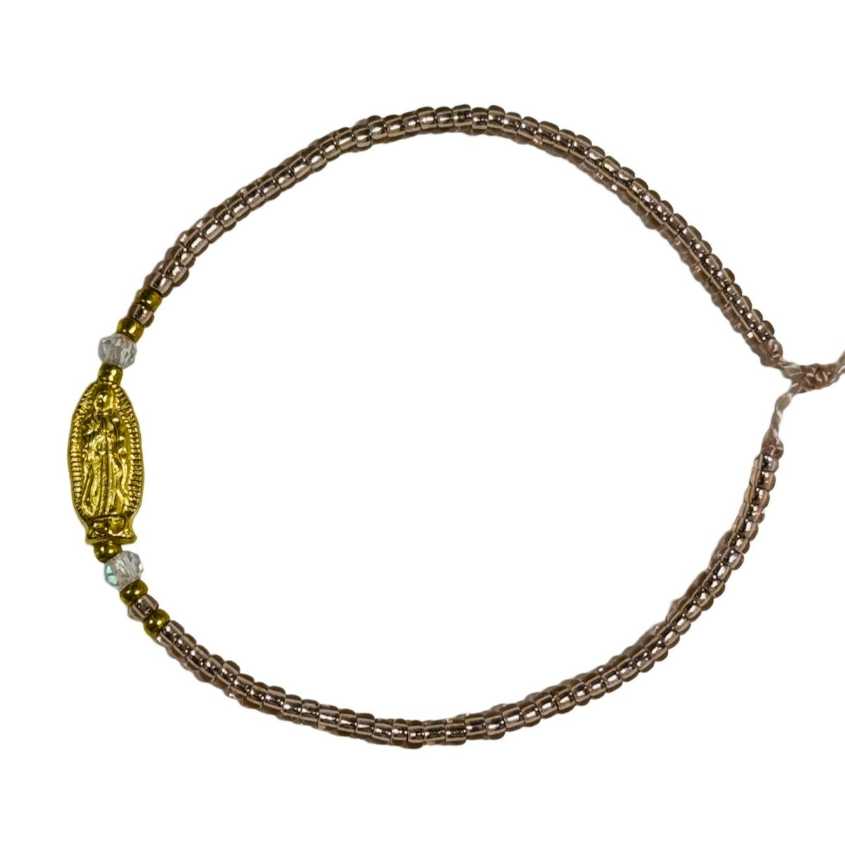 Mexican Bracelet of Assorted Colors with Our Lady of Guadalupe Medal