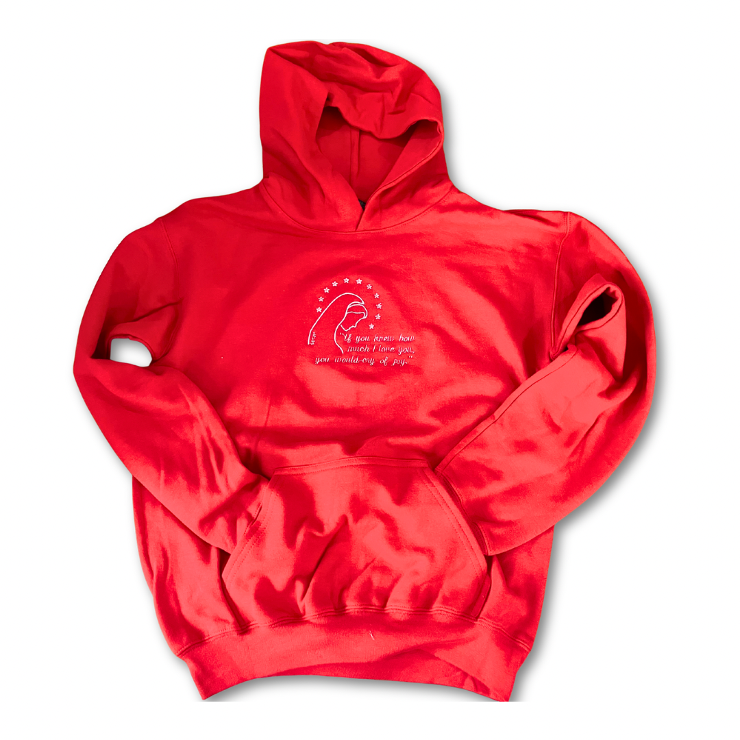 Love of Our Lady Embroidered Hoodies for Kids by SCTJM