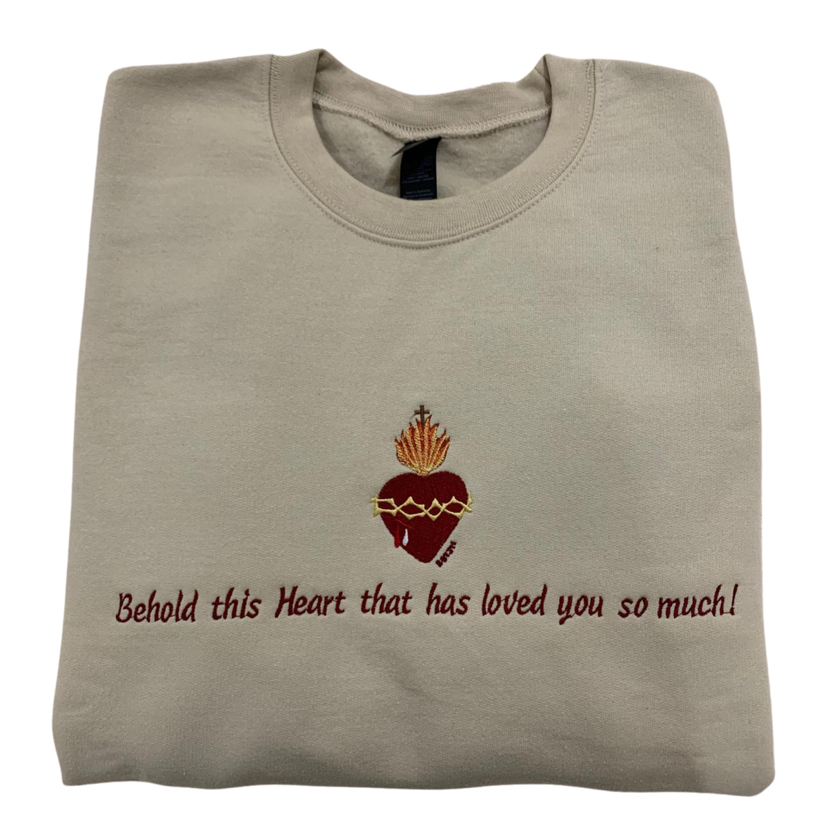 "Behold This Heart" Embroidered Crewneck Sweater by SCTJM