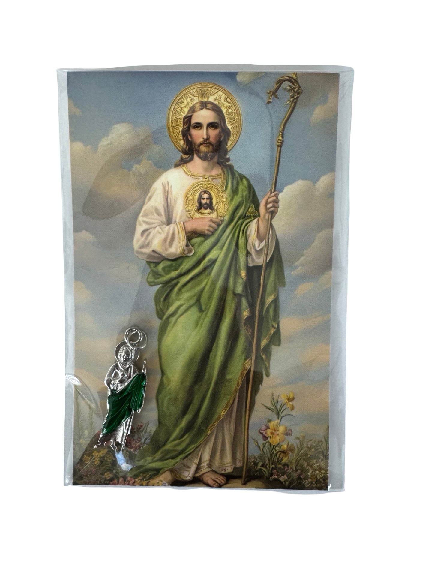 Colored St. Jude Pendant and Holy Card