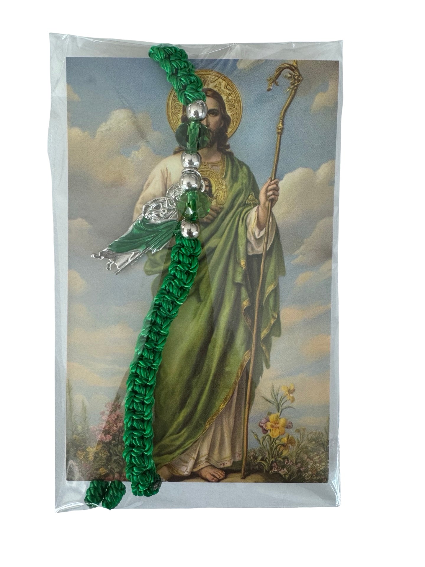 St. Jude Cord Bracelet With Hanging Medal