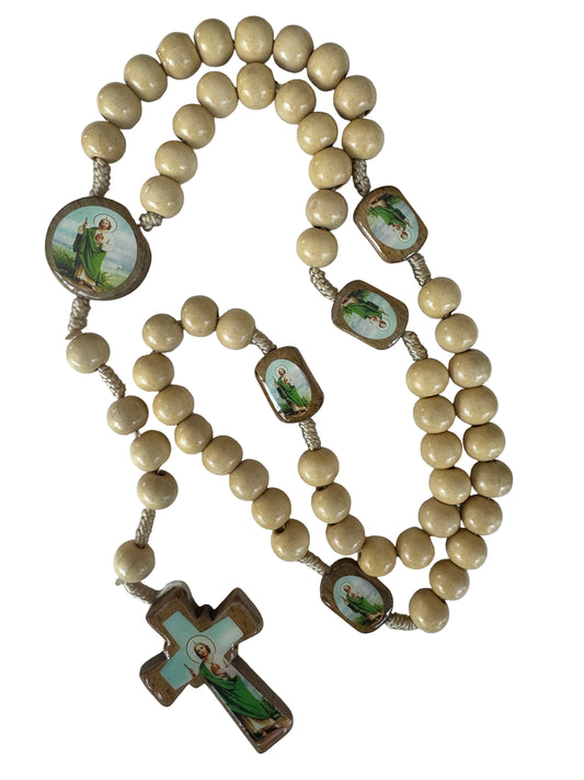 St. Jude Wooden Rosary