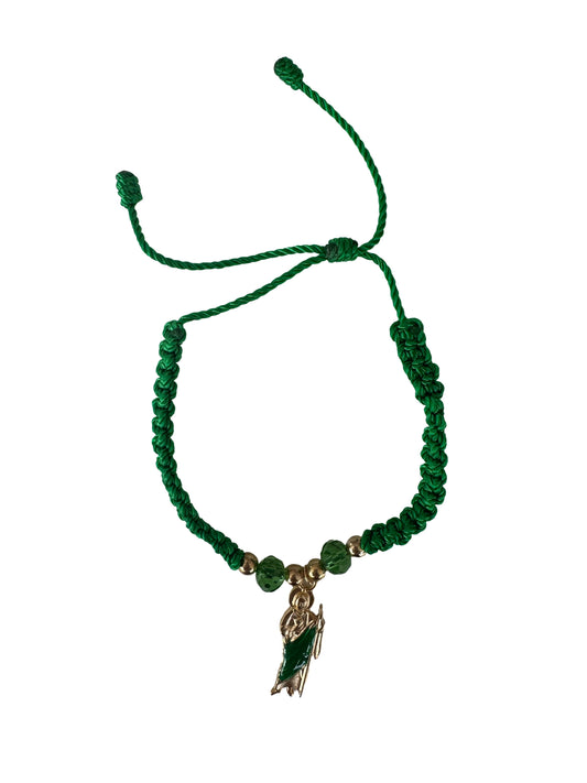 St. Jude Cord Bracelet With Hanging Medal