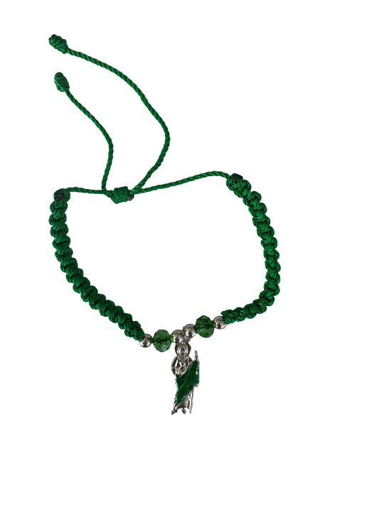 St. Jude Cord Bracelet With Hanging Medal