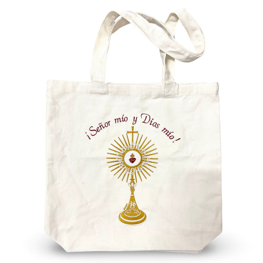 Embroidered Large Canvas Tote Bag by SCTJM