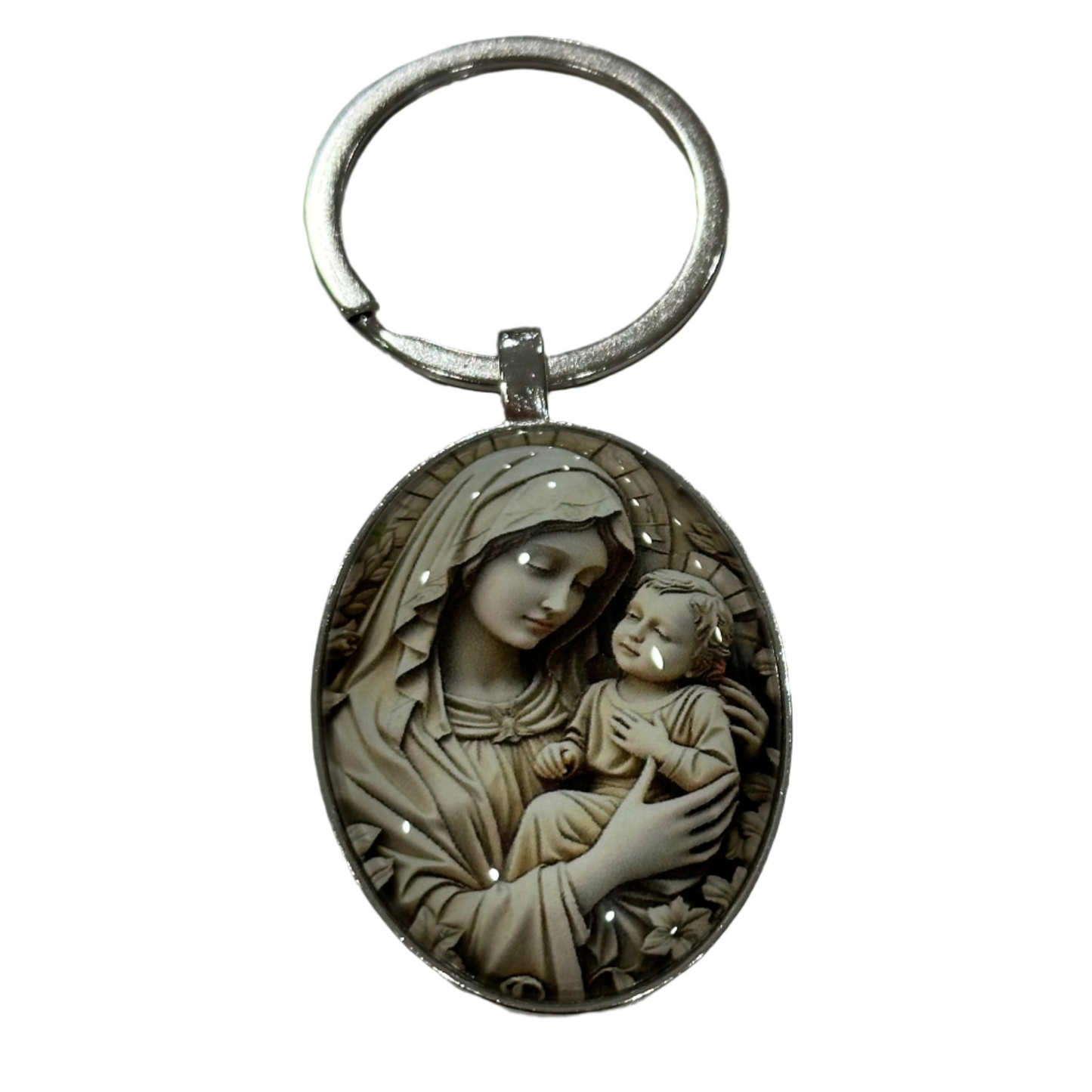 Our Lady with the Infant Jesus Keychain