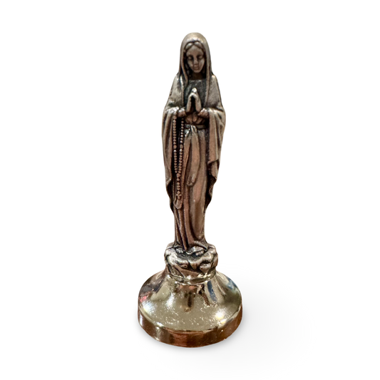 Small Silver Lourdes Statue