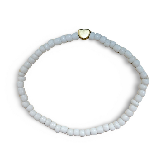 Beaded Heart Bracelet of Assorted Colors