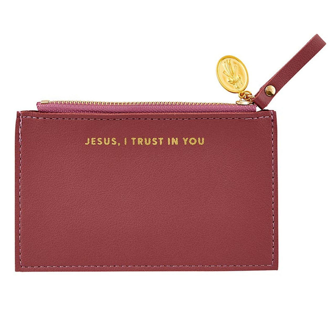 "Jesus, I Trust in You" Leather Wallet