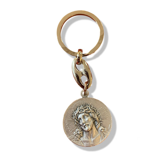 Holy Face of Jesus and the Sorrowful Mother Keychain