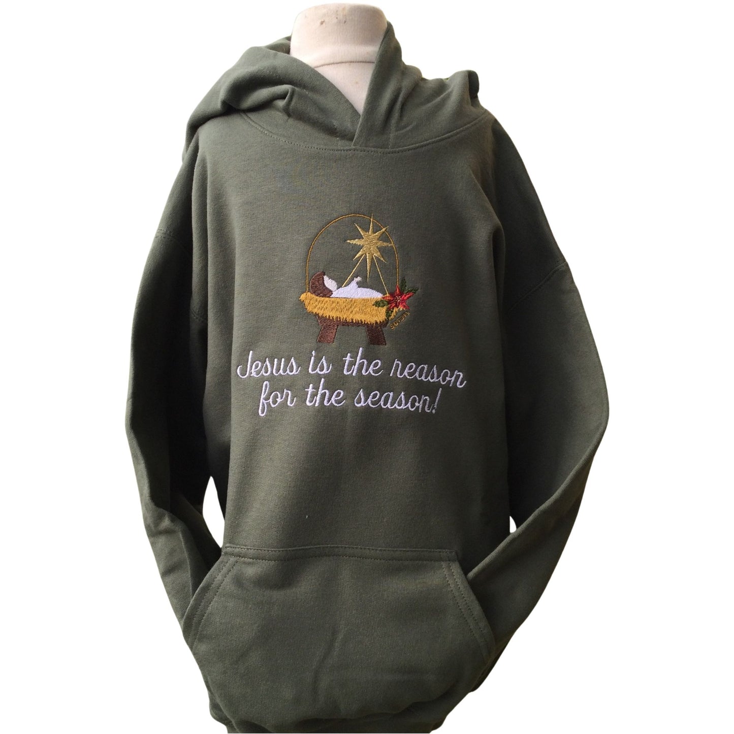 "Jesus is the Reason for the Season" Embroidered Hoodies for Kids by SCTJM