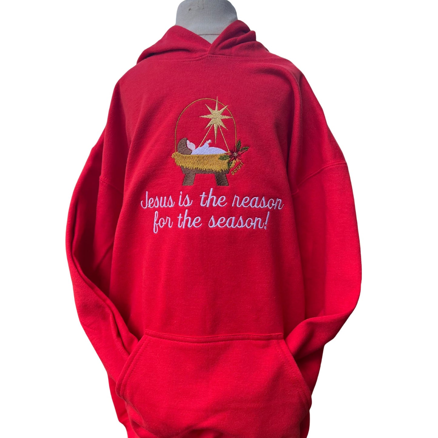 "Jesus is the Reason for the Season" Embroidered Hoodies for Kids by SCTJM
