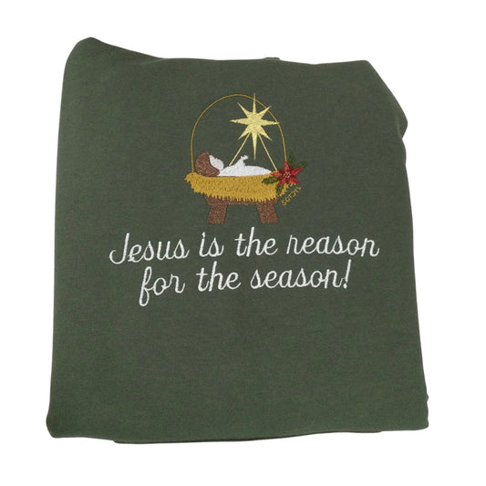 "Jesus is the Reason for the Season" Embroidered Hoodies for Kids by SCTJM