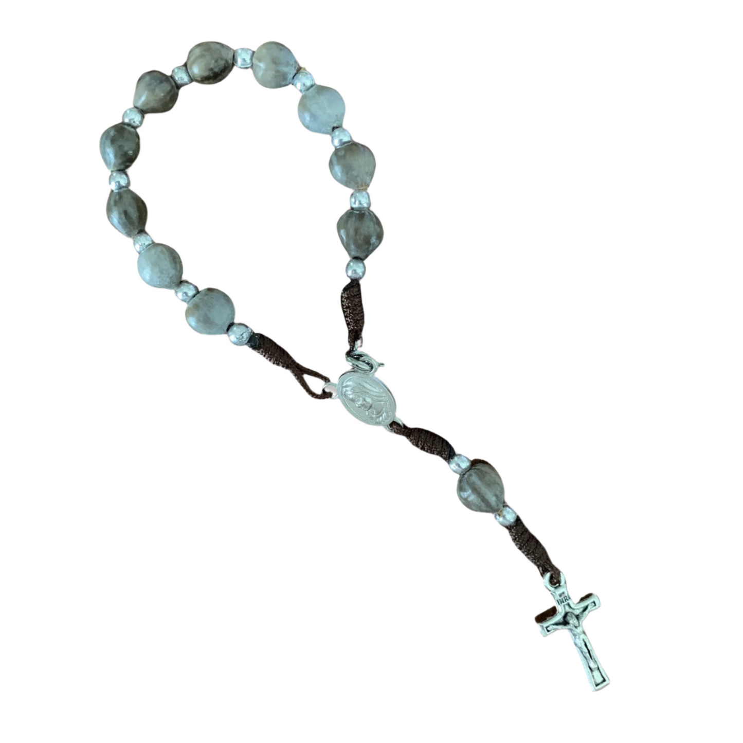 Job's Tears Cord Decade Rosary with Clasp