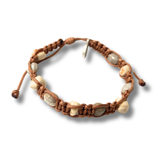 Job's Tears and Stone Decade Rosary Bracelet