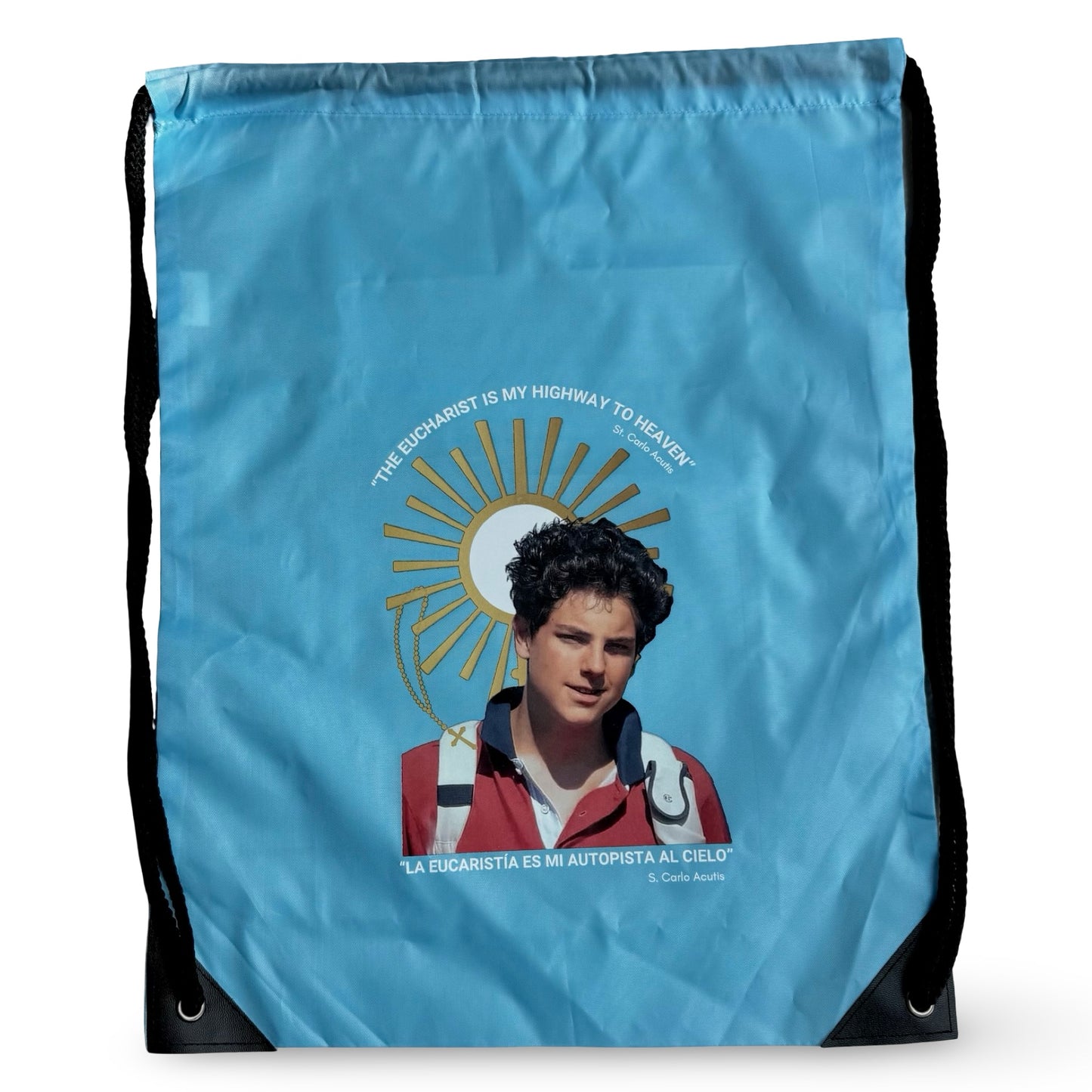 St. Carlo Acutis Drawstring Bag