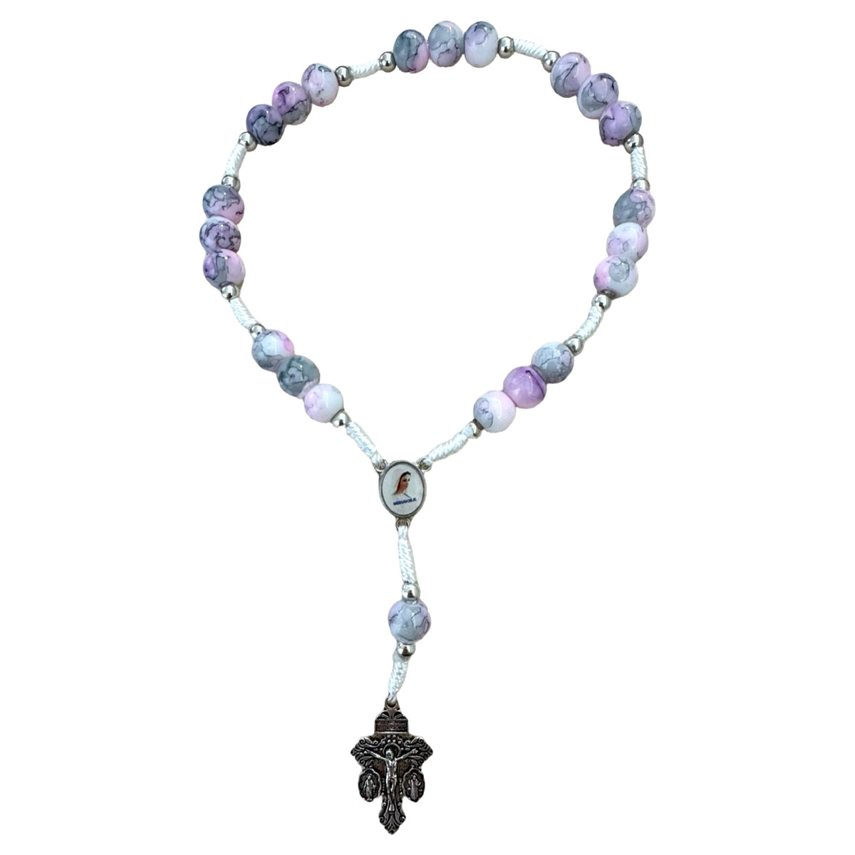 Marble Bead Chaplet of Peace with Pardon Crucifix
