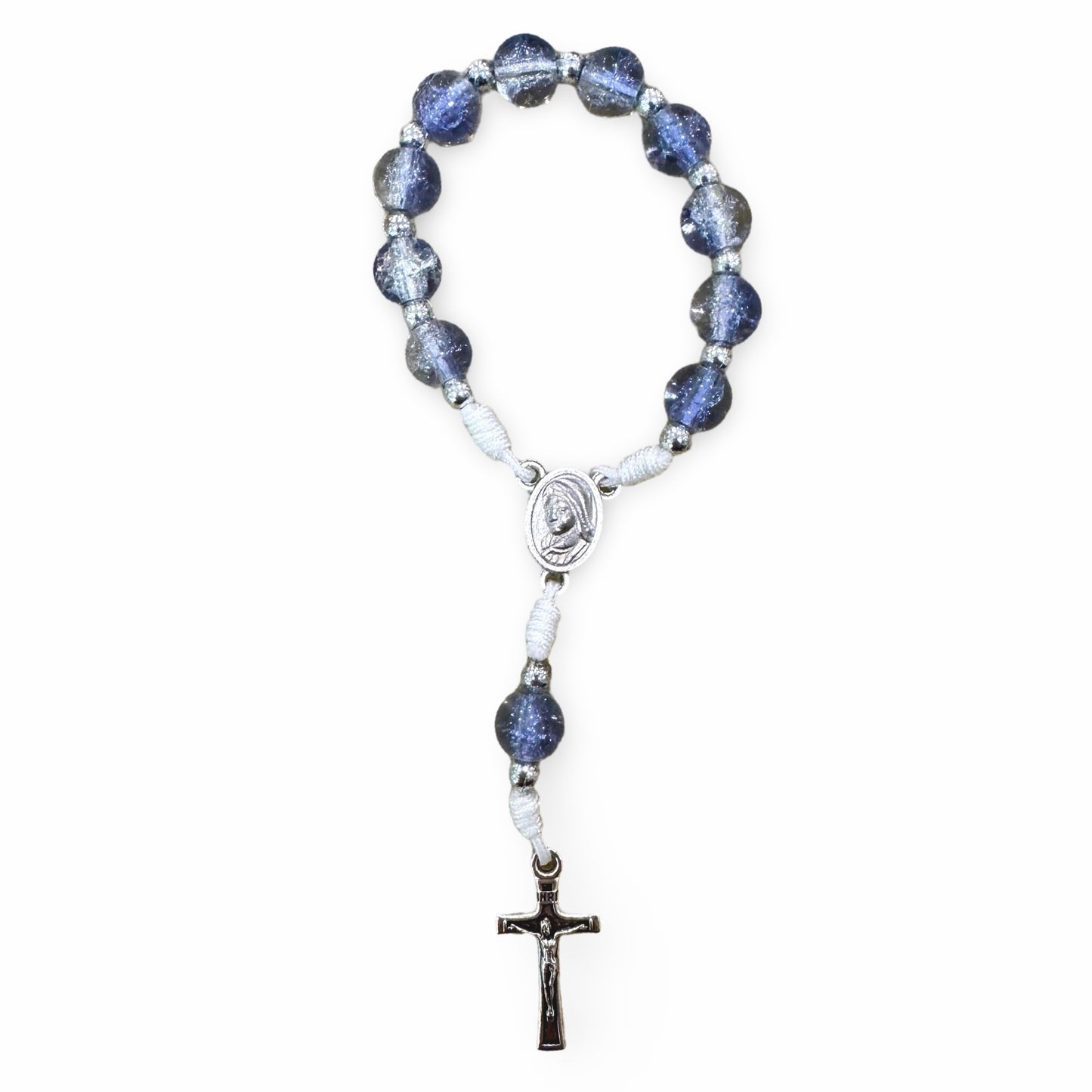 Crystal Queen of Peace Decade Rosary