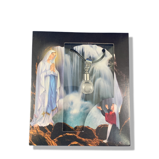 Lourdes Holy Water Bottle Necklace