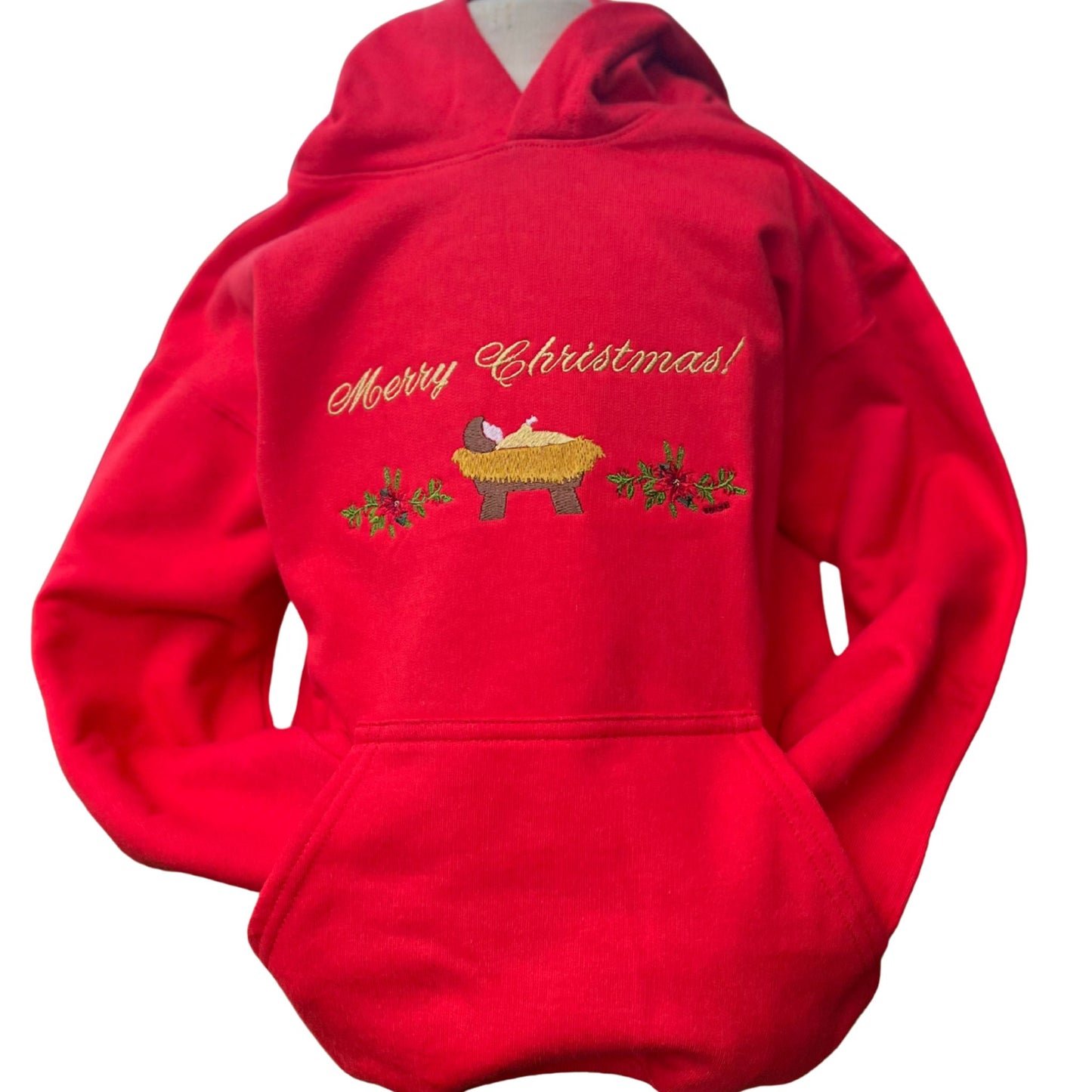 "Merry Christmas" Embroidered Hoodies for Kids by SCTJM