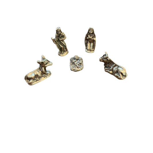 Miniature Nativity Set With Blessed Holy Card